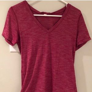 Red V-neck T-shirt